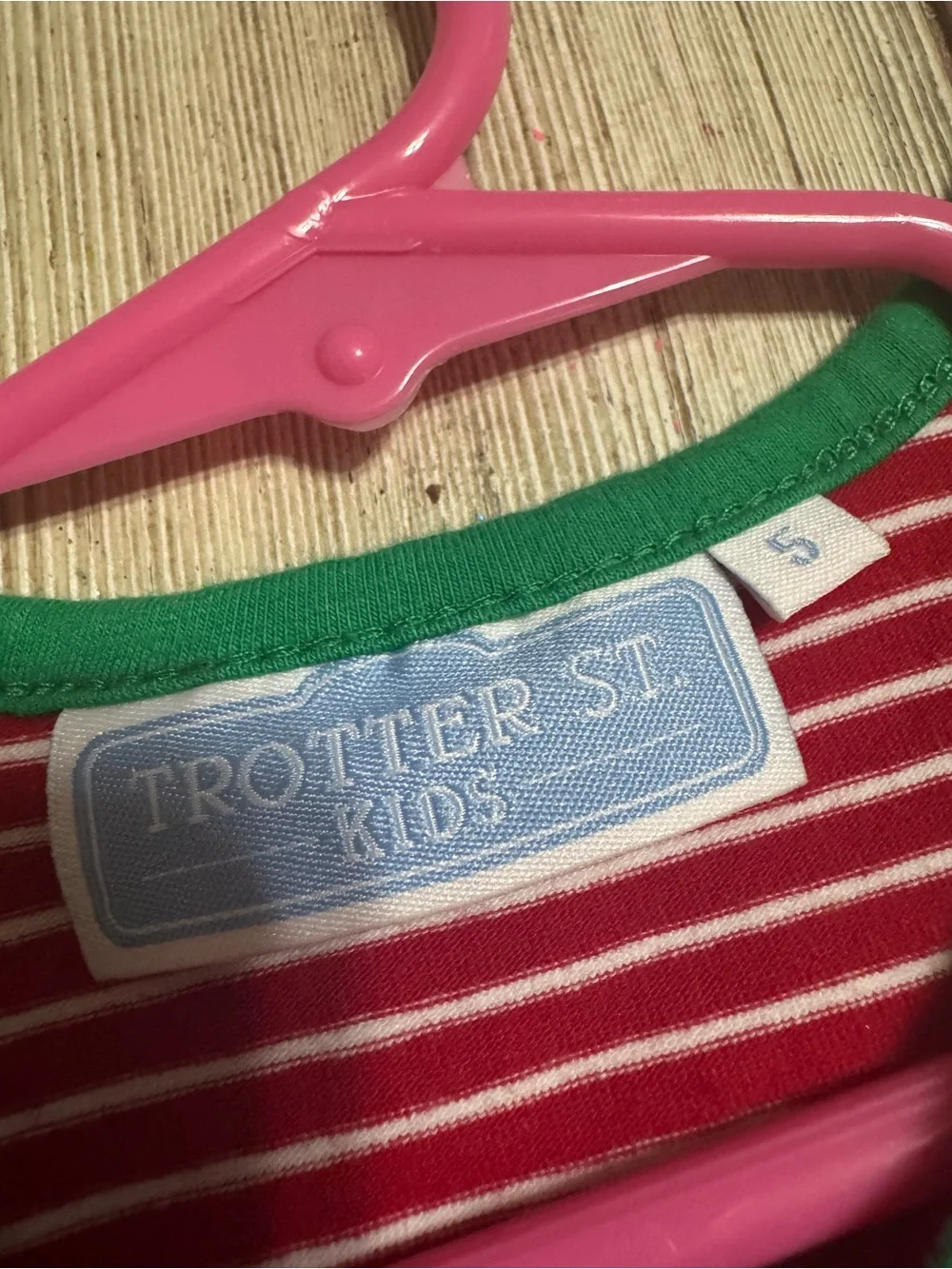 Trotter St Kids Bayou Christmas dress size 5 girls pirogue fishing boutique red